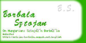 borbala sztojan business card